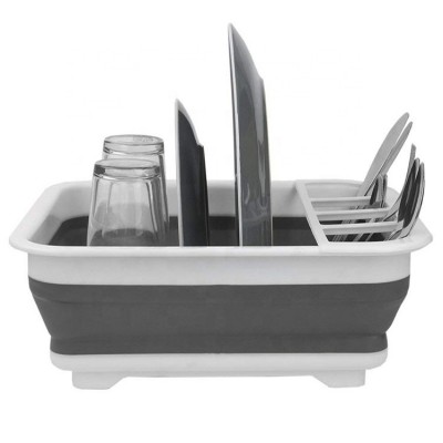 Top Seller Foldable Useful Collapsible Dish Rack&drainer With Drainer Board